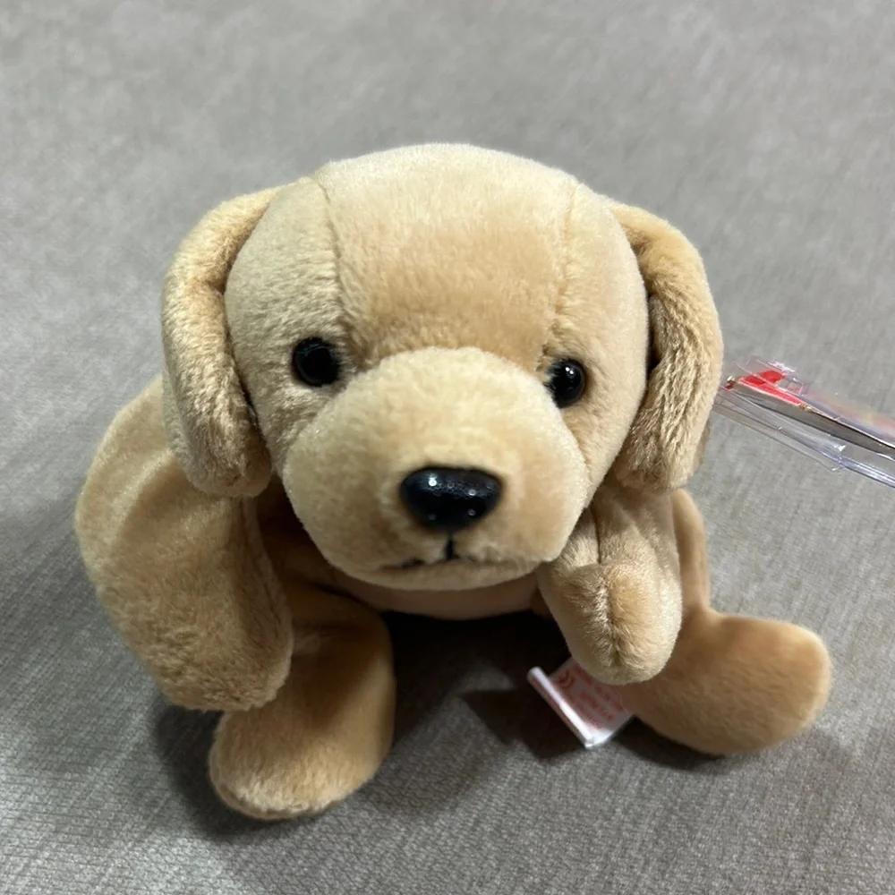 Ty Beanie Babies Cream Plush Dog